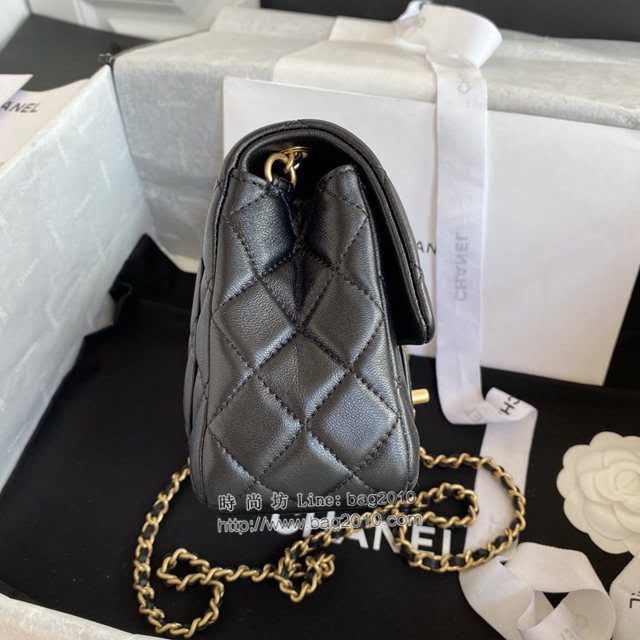 Chanel女包 香奈兒專櫃最新爆款金屬cf mini口蓋包 Chanel小金球單肩斜挎鏈條女包 AS1787  djc4231